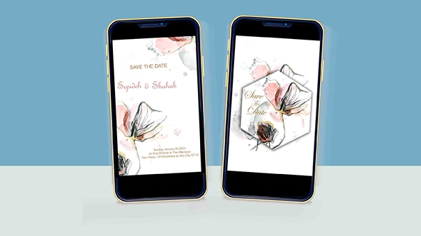 Digital wedding invitation card